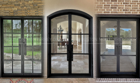 double iron doors